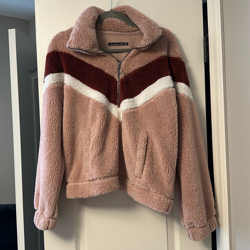 Abercrombie & Fitch Sherpa Teddy Pullover *M*